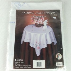 Tobin Stamped Table Topper Gloriosa 36" Square Style #55012